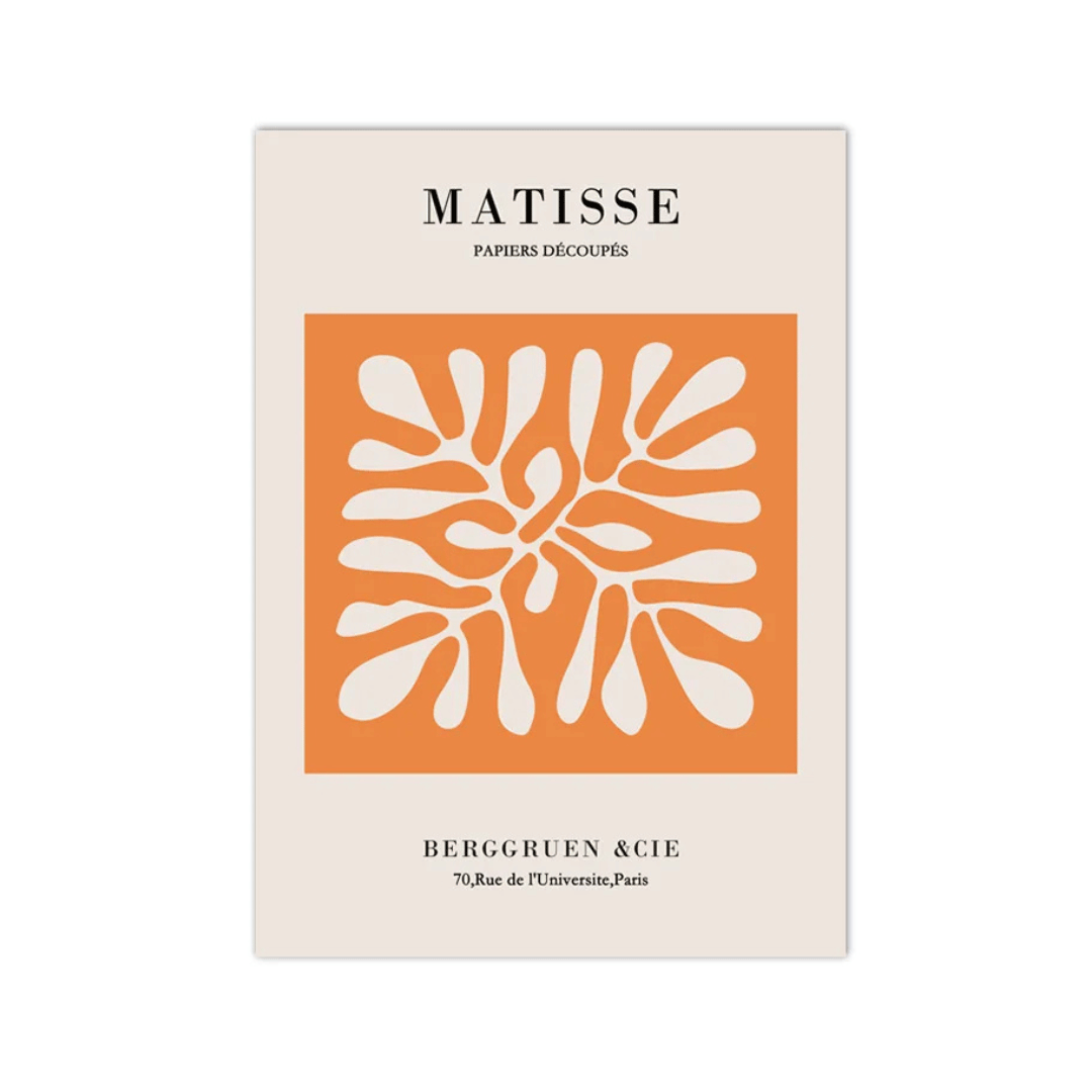 Matisse Orange Cutout Canvas Print
