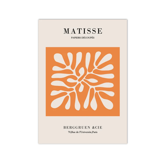 Matisse Orange Cutout Canvas Print