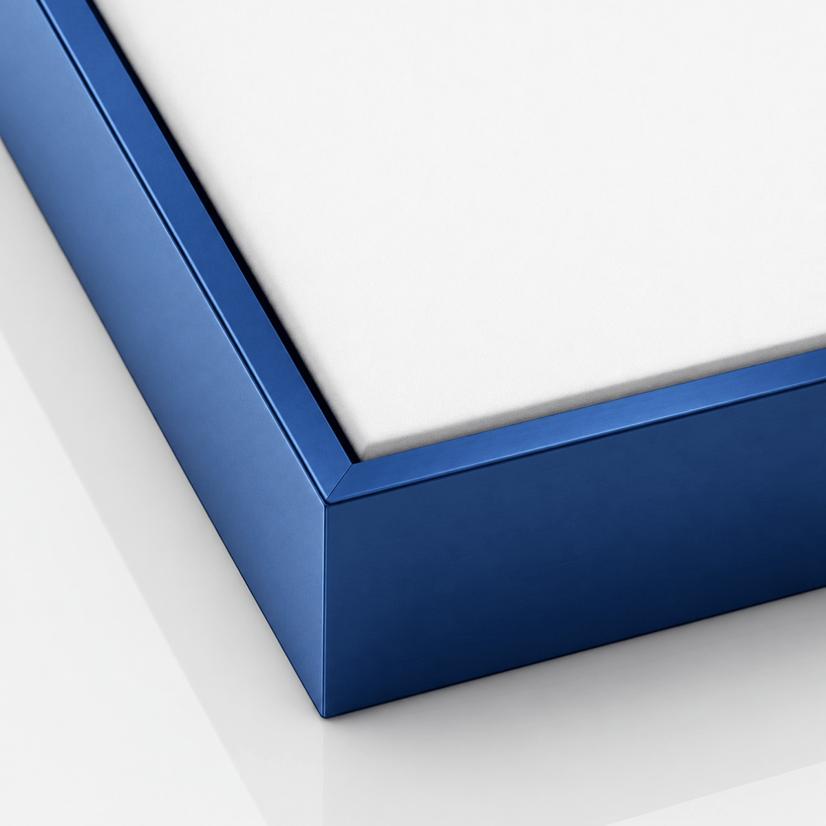 Metallic Blue Metal Floating Canvas Frame