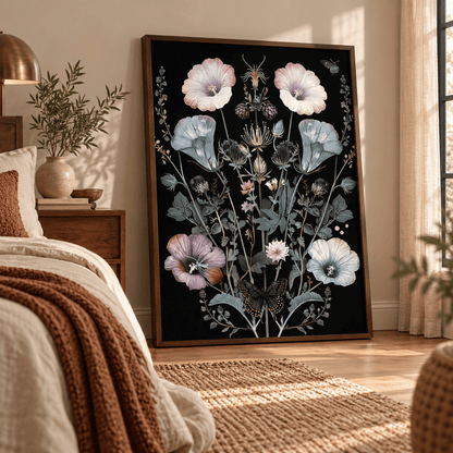 Midnight Botanical Garden Canvas Print