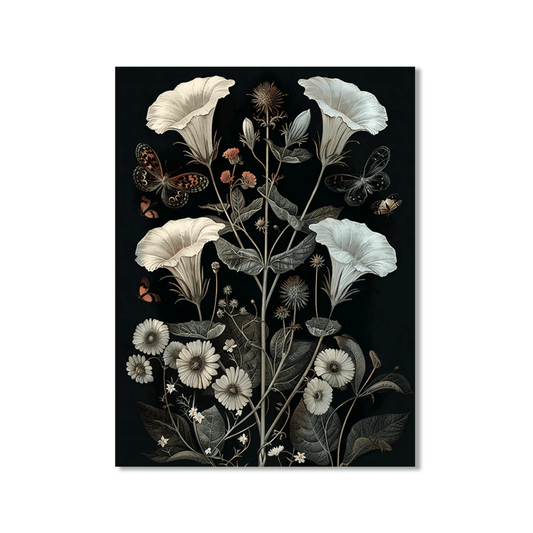 Midnight Trumpet Garden Canvas Print