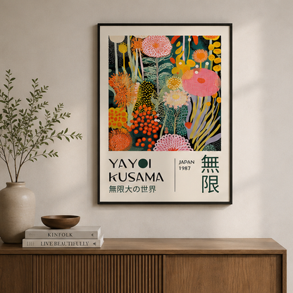 Yayoi Kusama Inspired Infinite Garden Canvas Print