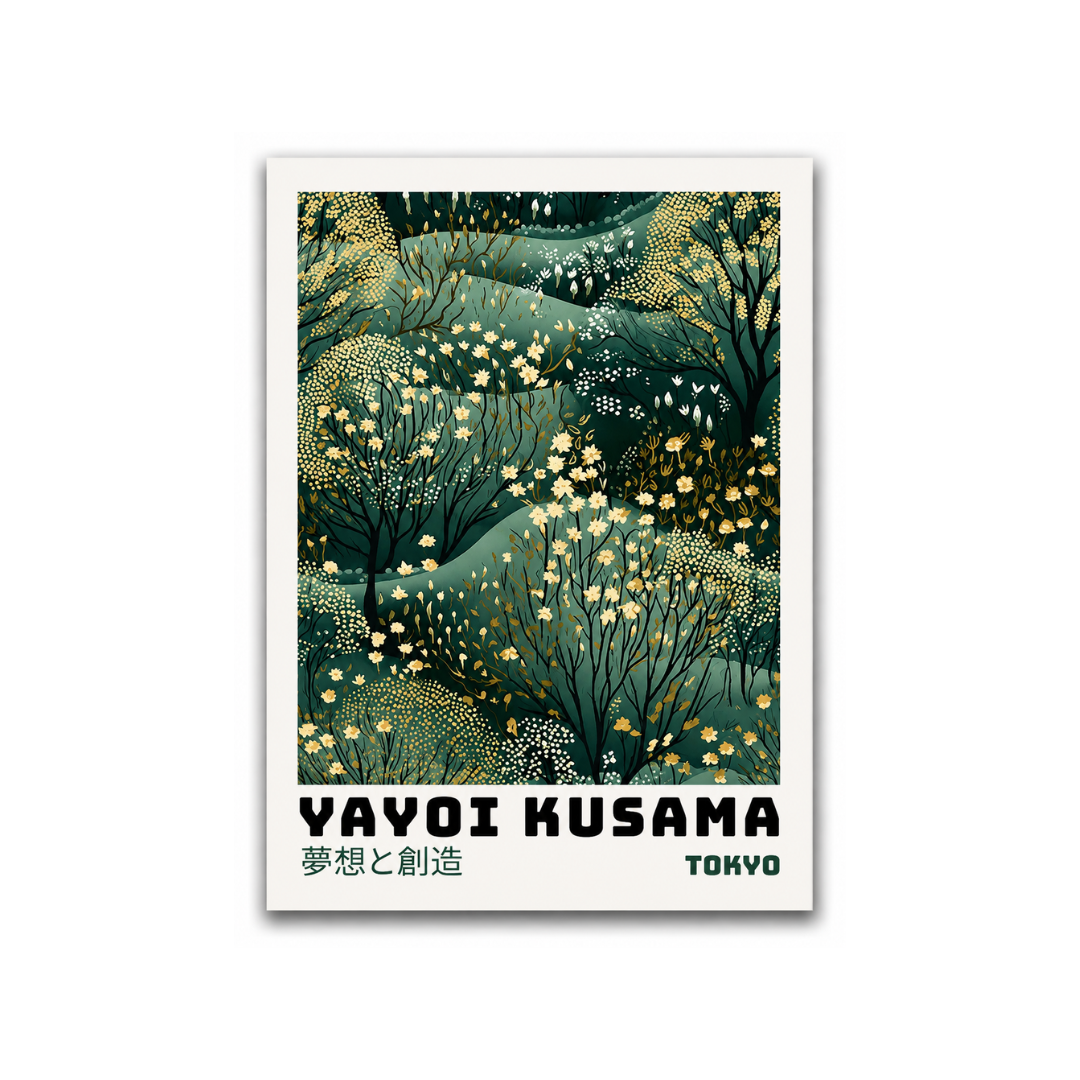 Yayoi Kusama Inspired Tranquil Meadow Canvas Print
