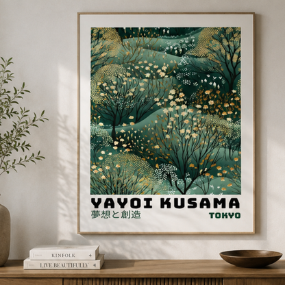Yayoi Kusama Inspired Tranquil Meadow Canvas Print