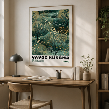 Yayoi Kusama Inspired Tranquil Meadow Canvas Print