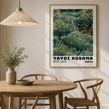 Yayoi Kusama Inspired Tranquil Meadow Canvas Print
