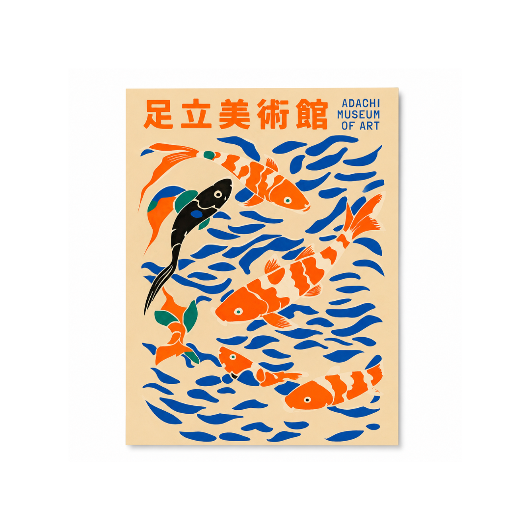 Japanese School Of Koi Fish Canvas Print