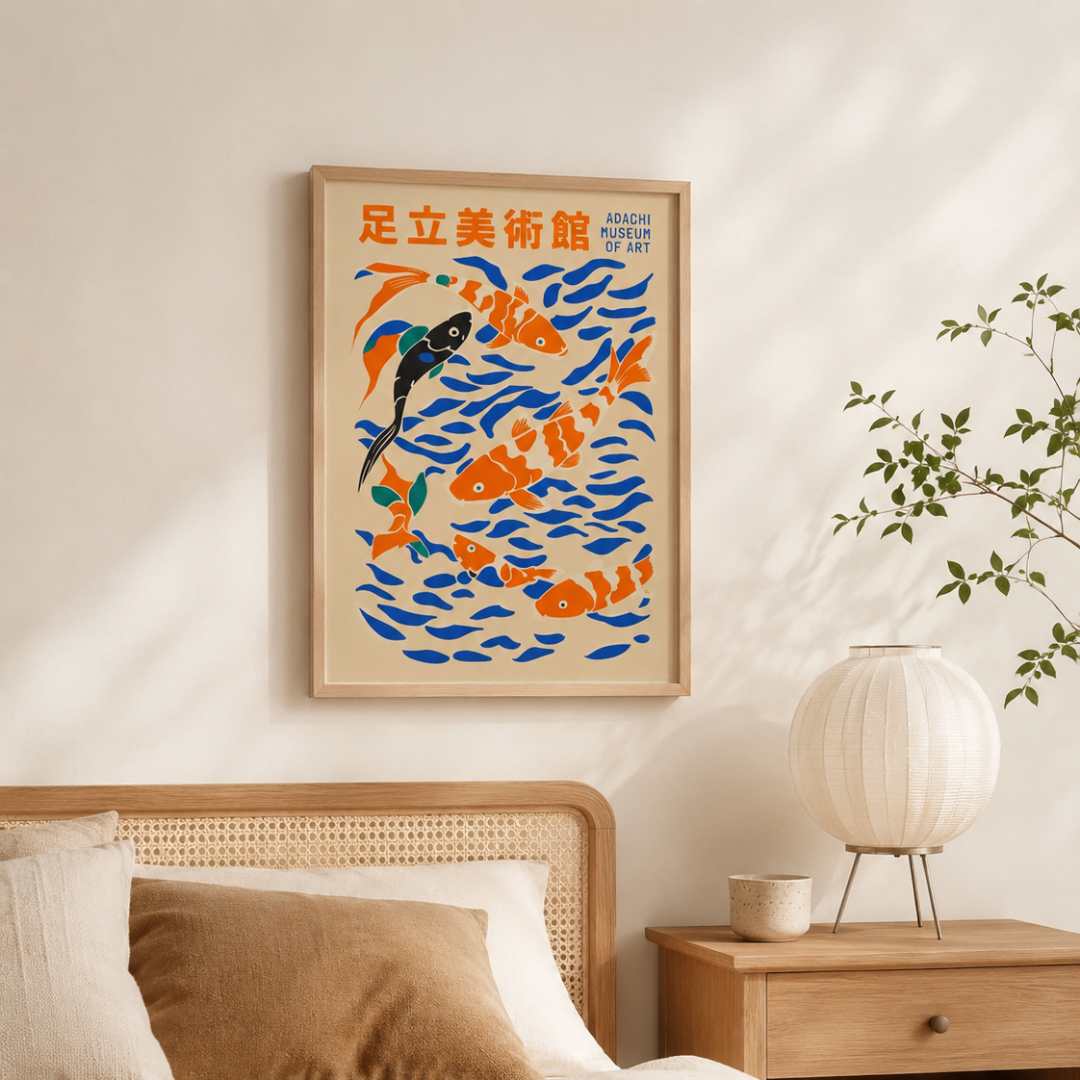 Japanese School Of Koi Fish Canvas Print