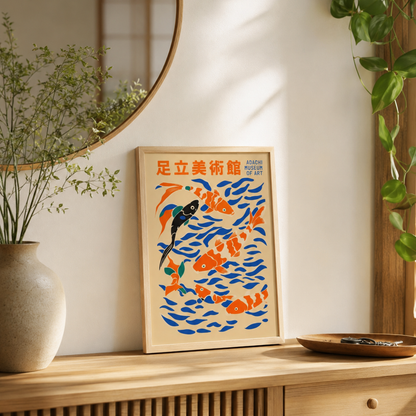 Japanese School Of Koi Fish Canvas Print