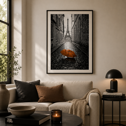 Romantic Paris Street View Canvas Print