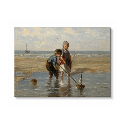 “The Toy Sailboat” by Jozef Israëls Canvas Print