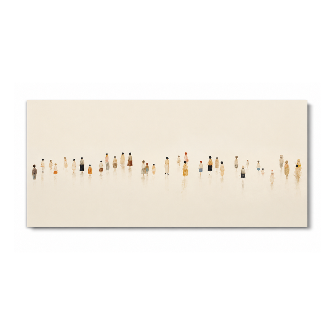 Minimalist Miniature People Canvas Print