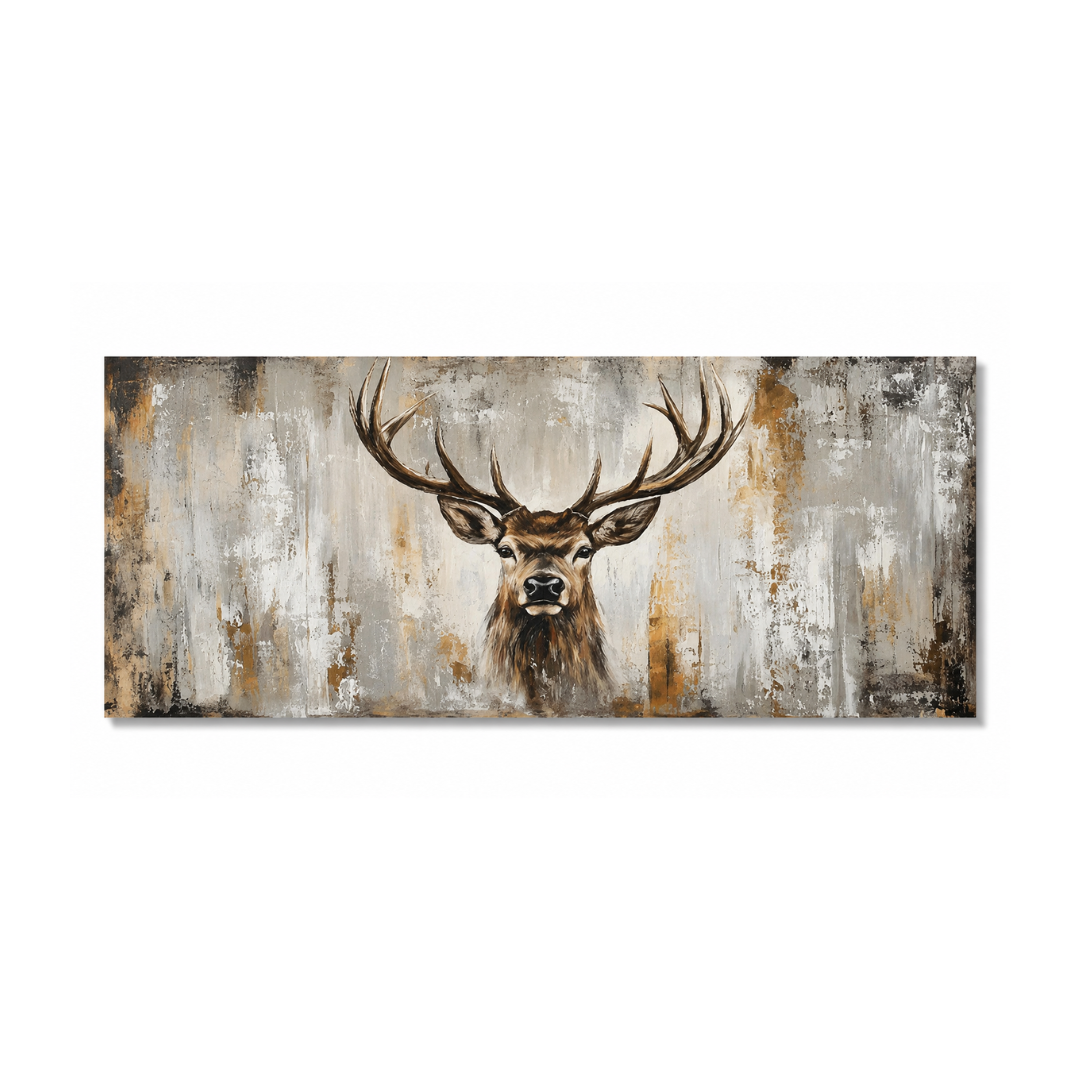 Large Modern Deer Canvas Print