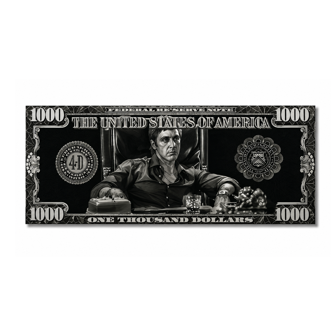 Scarface Tony Montana Money Poster Canvas Print