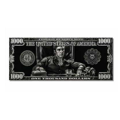Scarface Tony Montana Money Poster Canvas Print