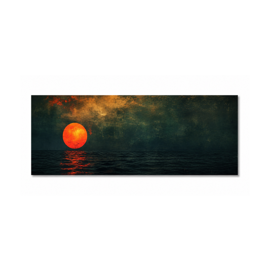 Emerald Ocean Sunset Canvas Print