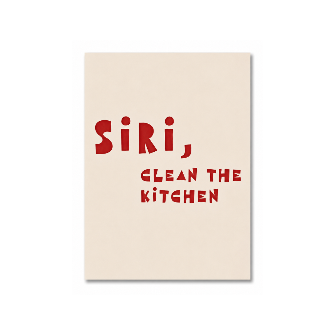 “Siri, Clean the Kitchen” Canvas Print