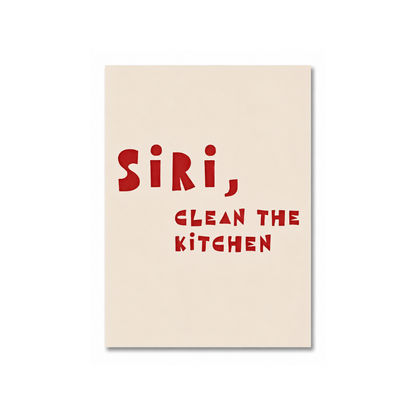“Siri, Clean the Kitchen” Canvas Print