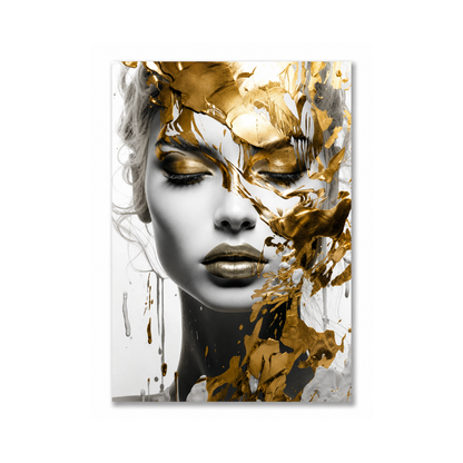 Modern Abstract Woman Face Canvas Print