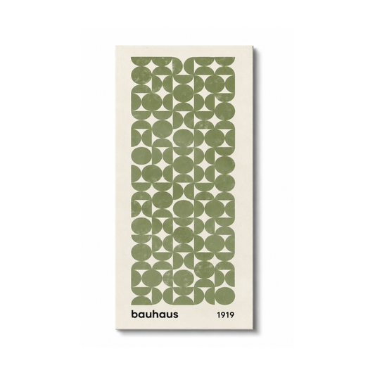 Sage Green Bauhaus Long-Narrow Canvas
