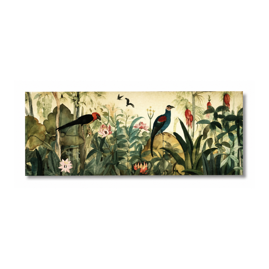 Panoramic Botanical Floral Canvas Print