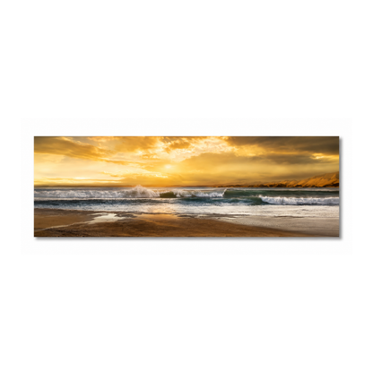 Abstract Seascape Wave & Beach Style Canvas