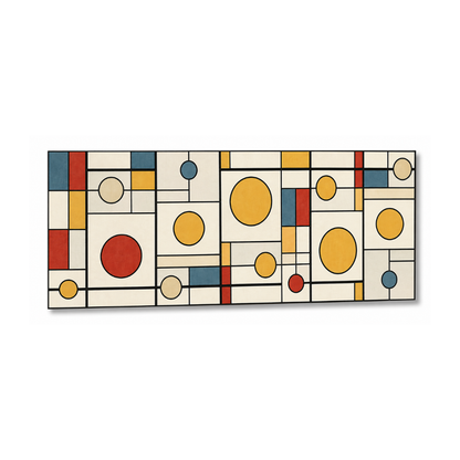Long Horizontal Mid-Century Geometric Canvas