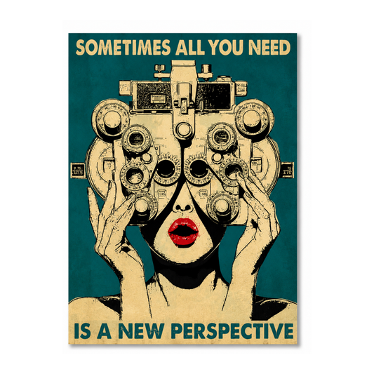 Art Deco Ophthalmology Head Illustration Canvas