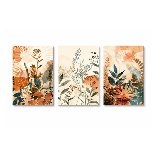 Boho Floral Canvas Prints