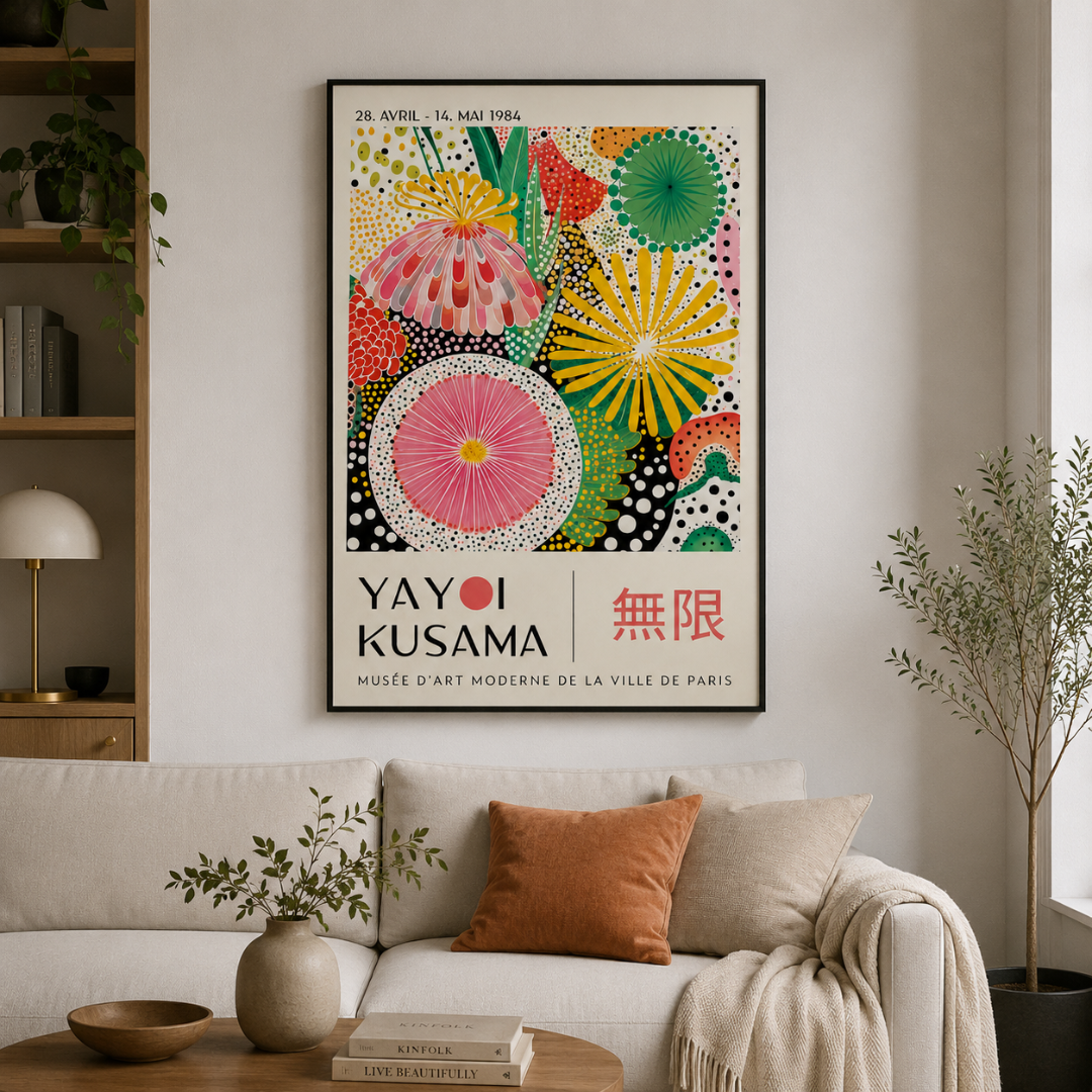 Yayoi Kusama Inspired Infinity Blossoms Canvas Print