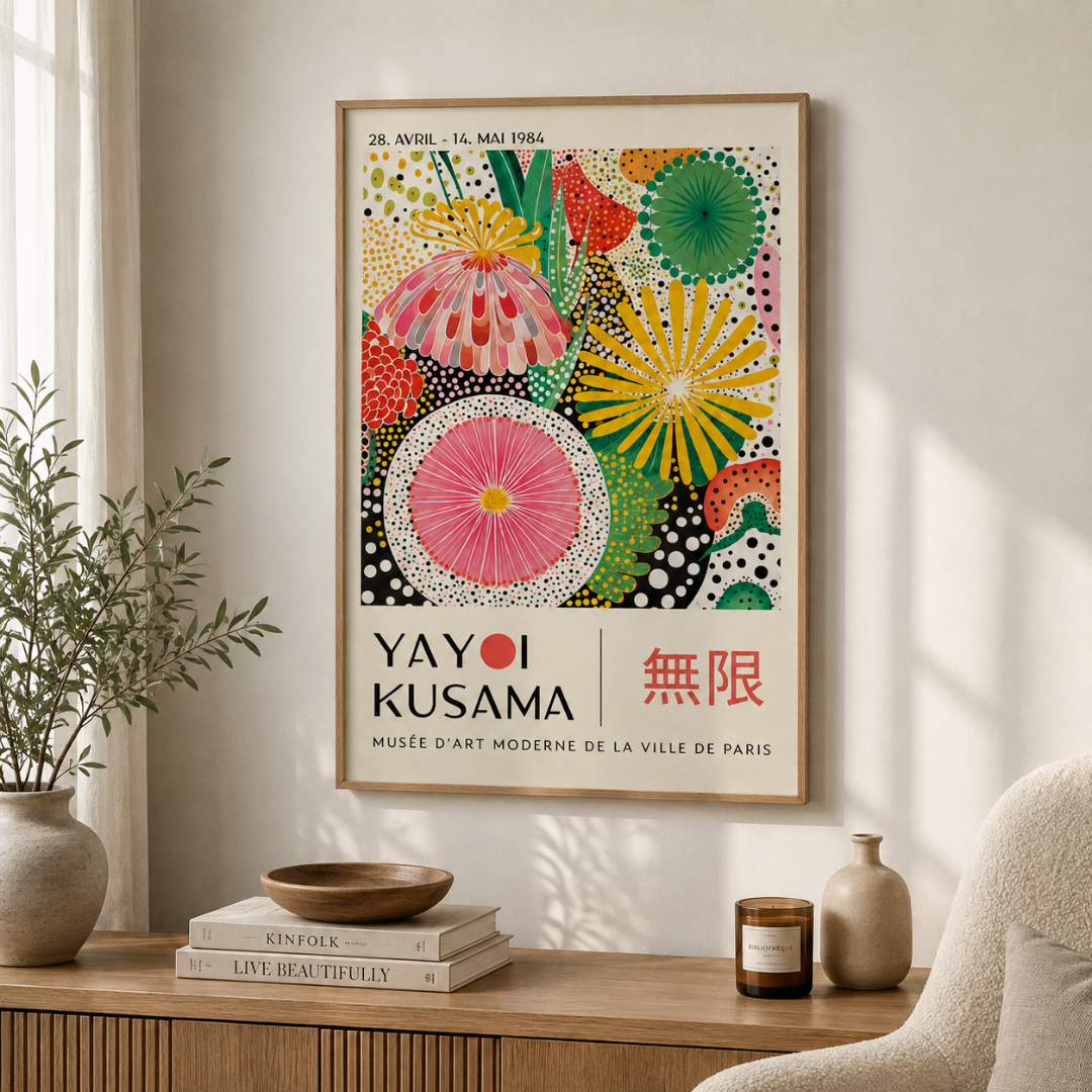 Yayoi Kusama Inspired Infinity Blossoms Canvas Print