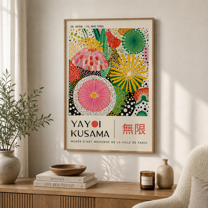 Yayoi Kusama Inspired Infinity Blossoms Canvas Print