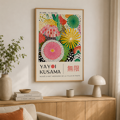 Yayoi Kusama Inspired Infinity Blossoms Canvas Print