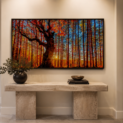 Emberwood Autumn Forest Panoramic Canvas Print
