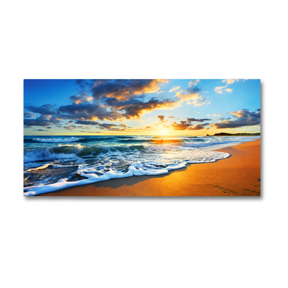 Golden Coast Surf Panoramic Canvas Print