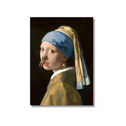 Funny Bathroom Mona Lisa Canvas Print