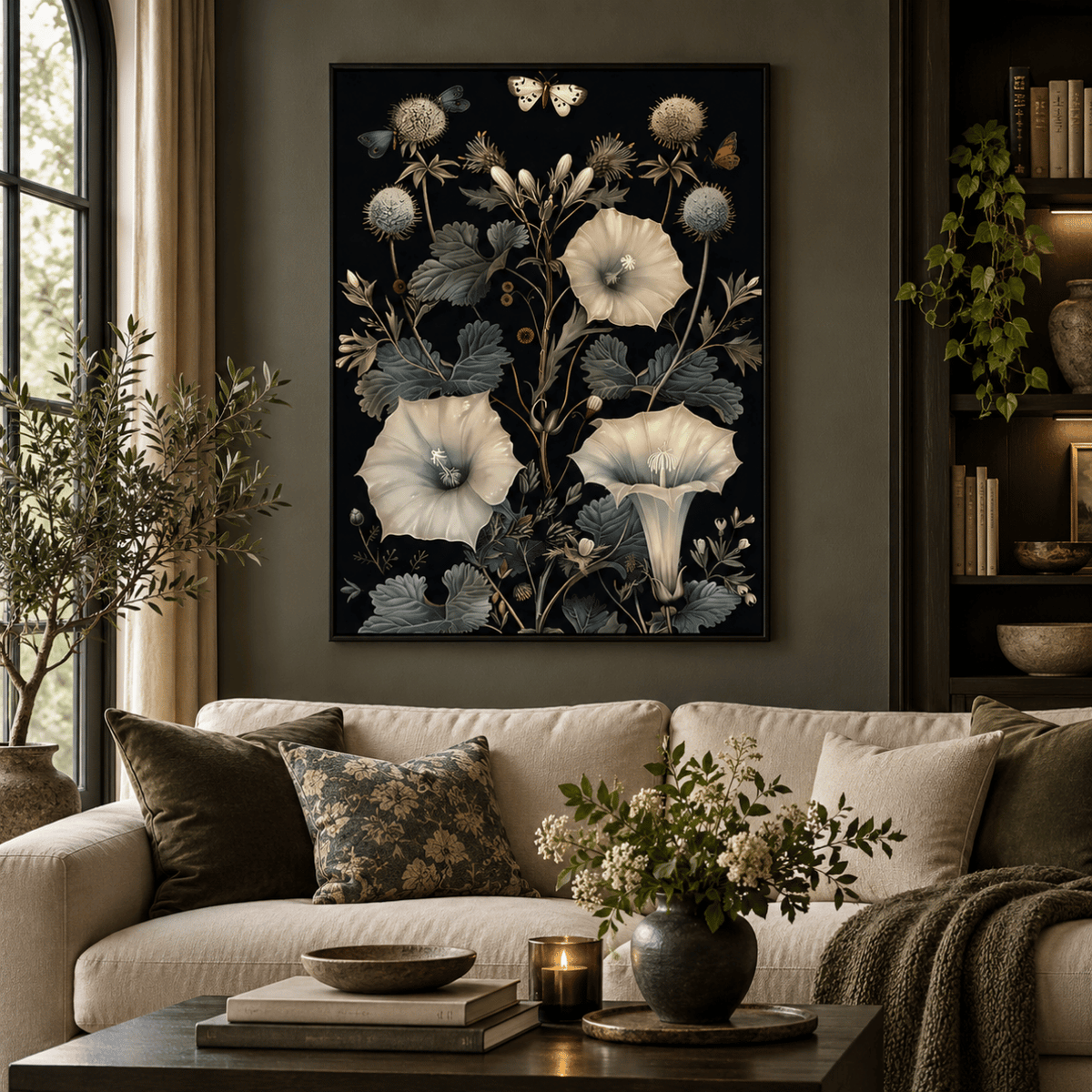 Moonflower Nocturne Canvas Print