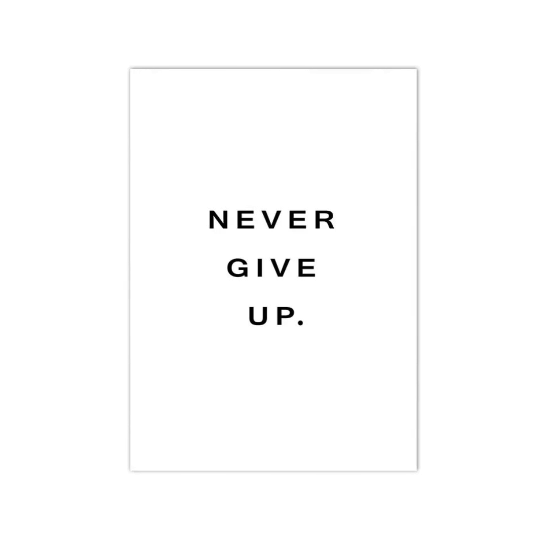 Never Give Up Motivational Canvas Print
