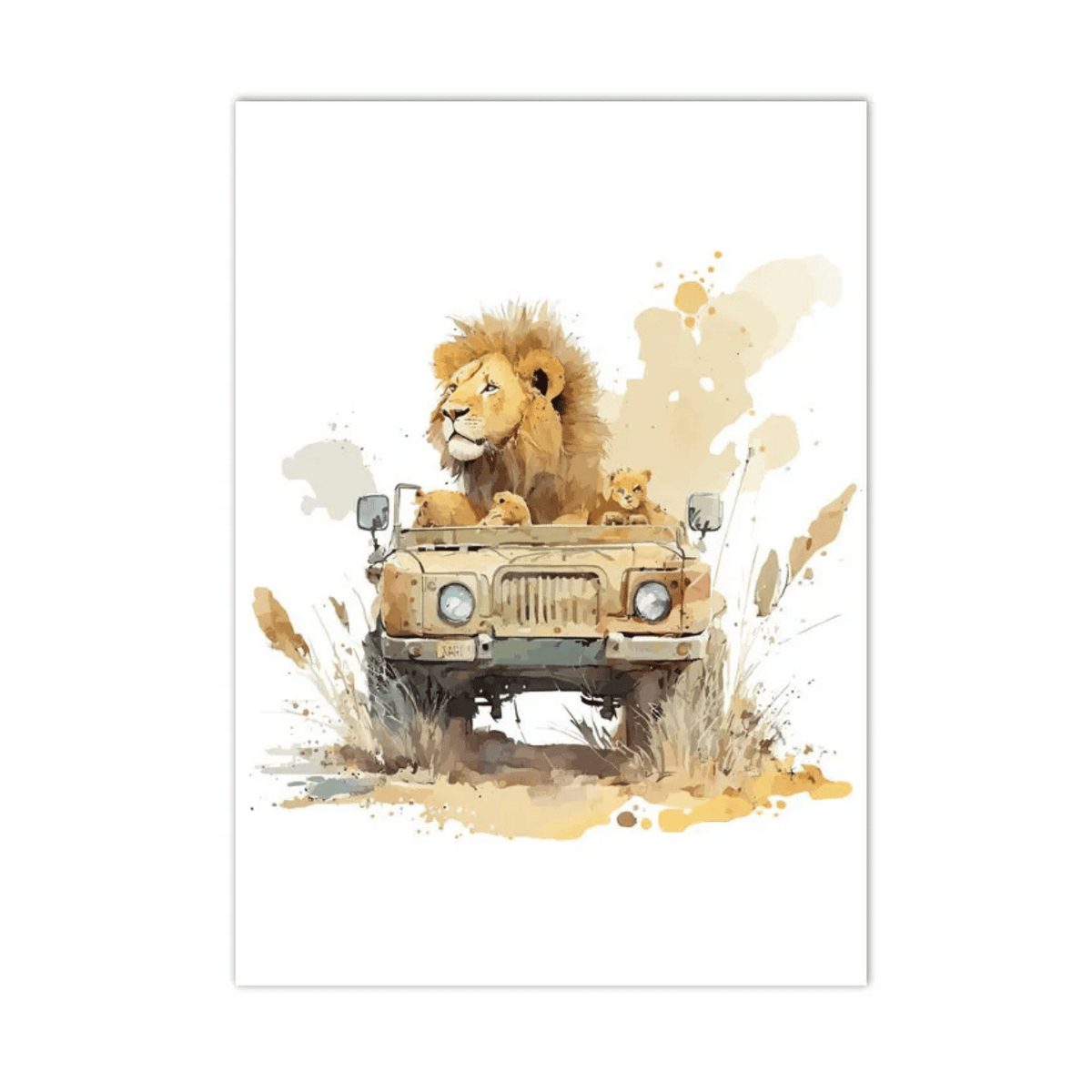 Little Safari Lion Adventure Canvas Print