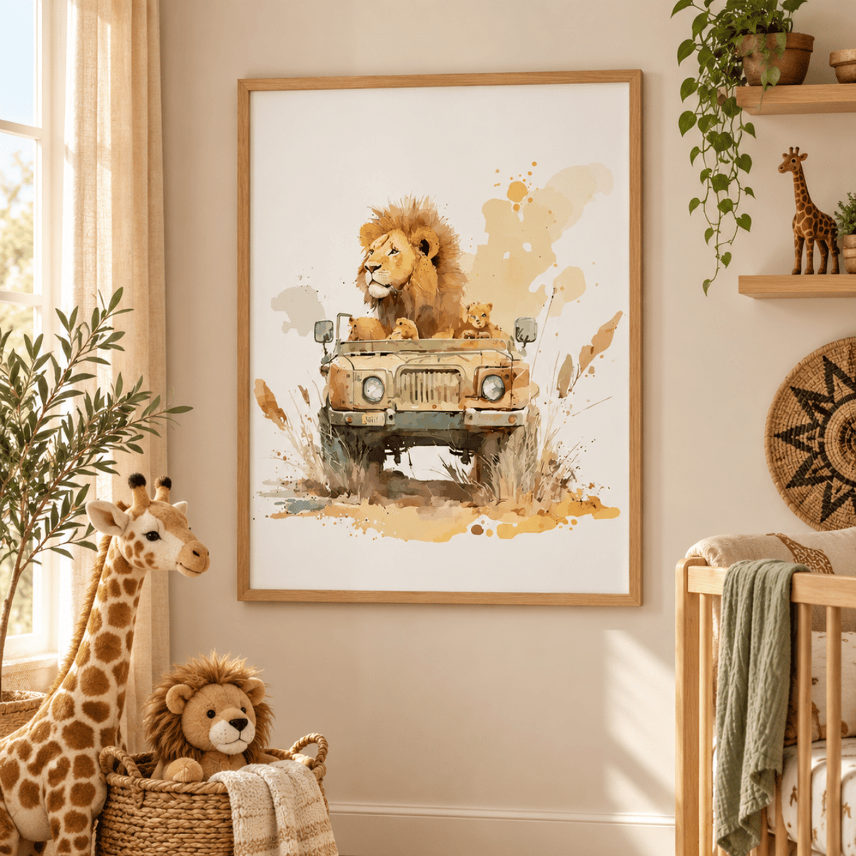 Little Safari Lion Adventure Canvas Print