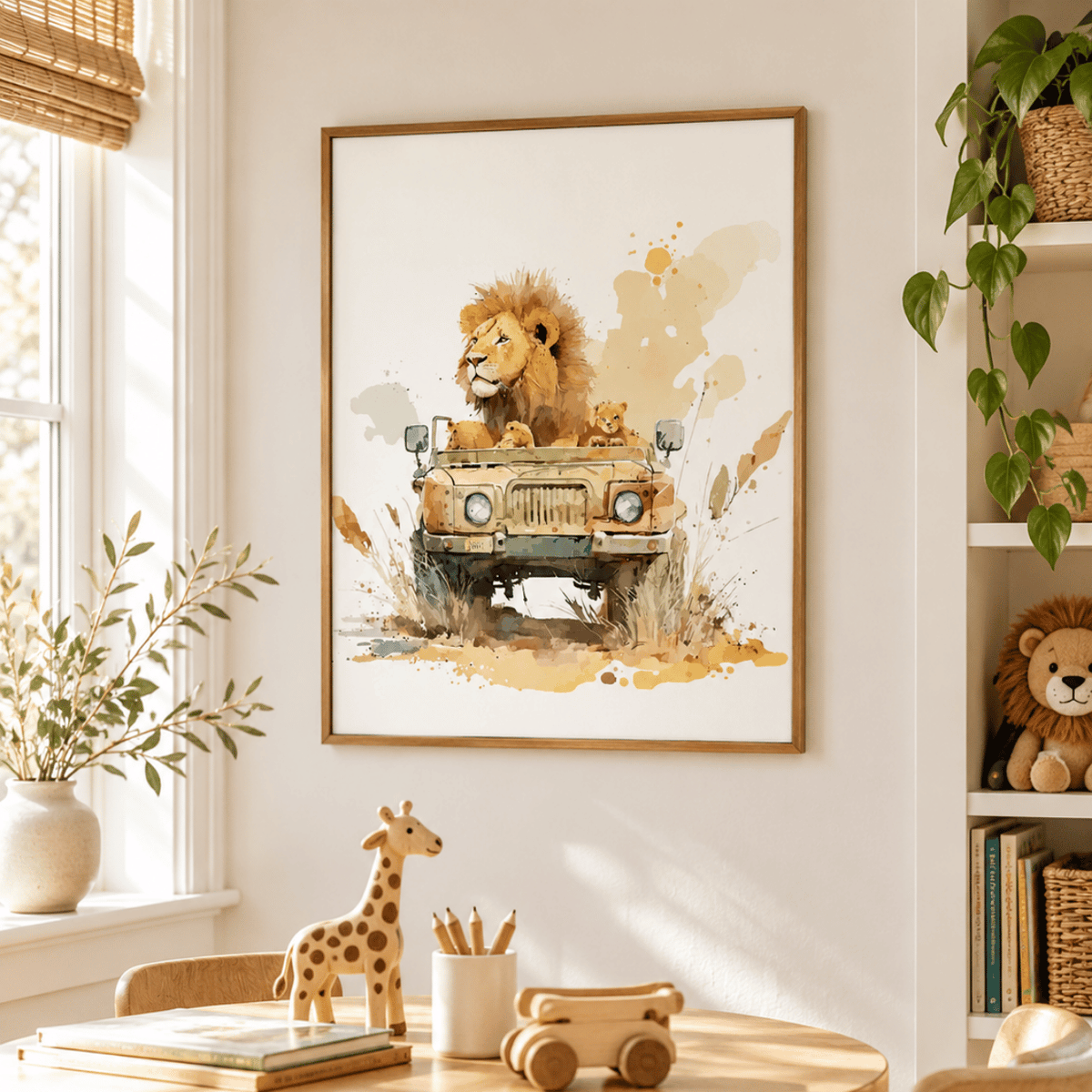Little Safari Lion Adventure Canvas Print