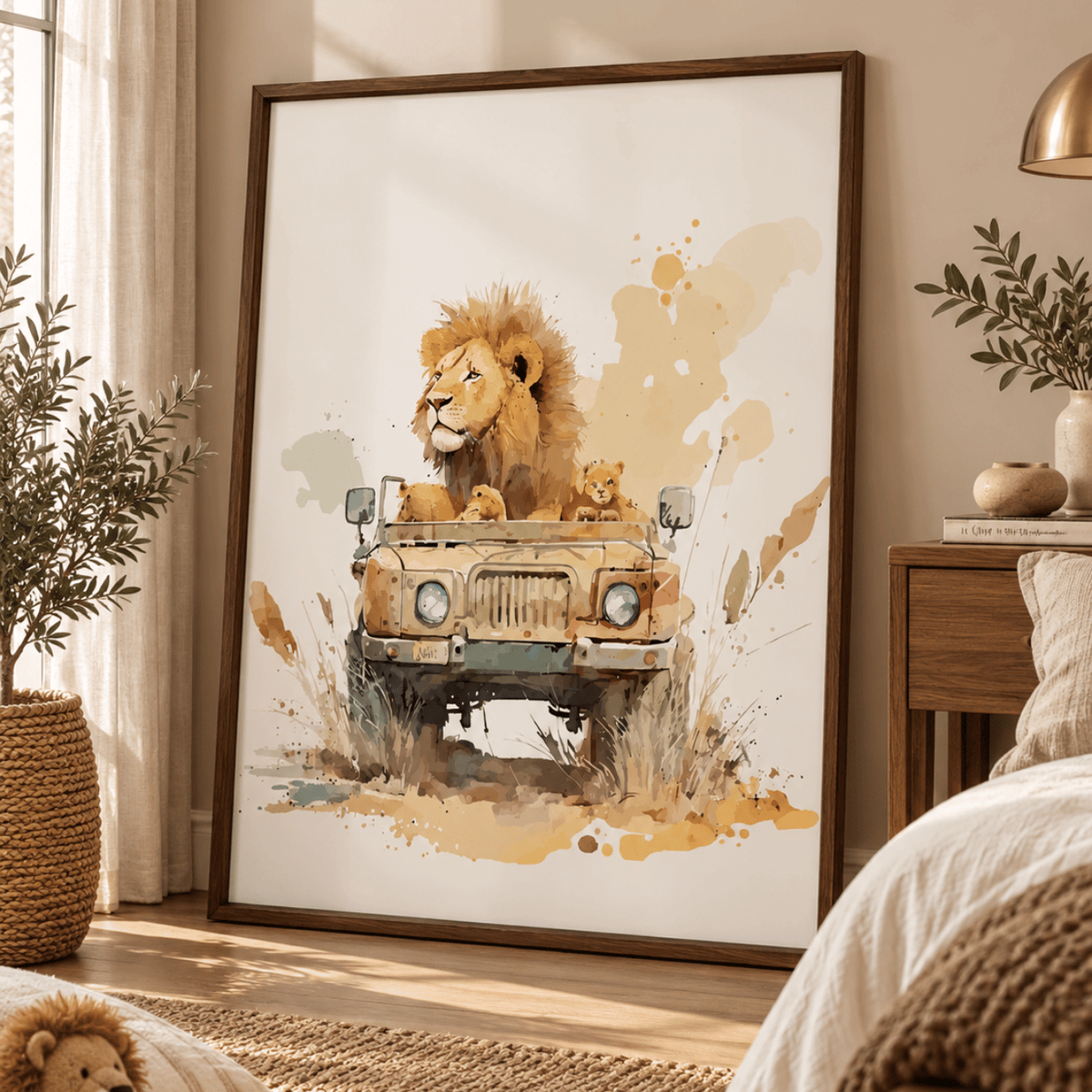 Little Safari Lion Adventure Canvas Print