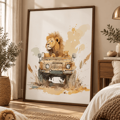 Little Safari Lion Adventure Canvas Print