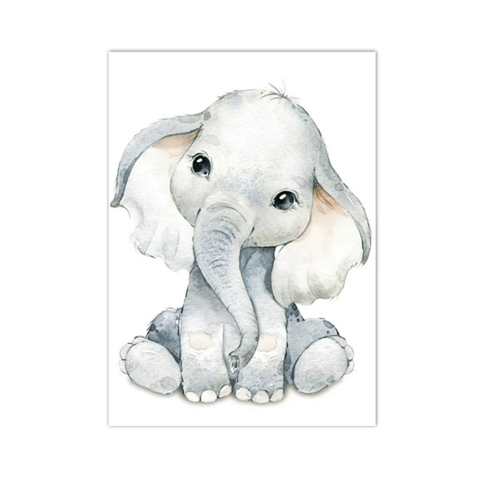 Little Elephant Friend Canvas Print