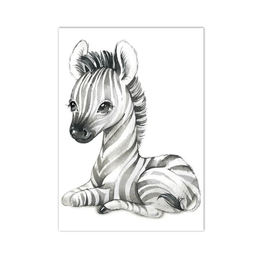 Little Zebra Friend Canvas Print