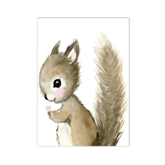 Little Squirrel Friend Canvas Print