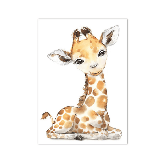 Little Giraffe Friend Canvas Print