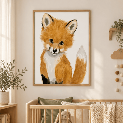 Little Fox Friend Canvas Print