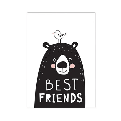 Bear Best Friends Canvas Print