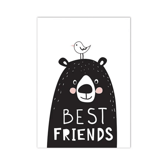 Bear Best Friends Canvas Print